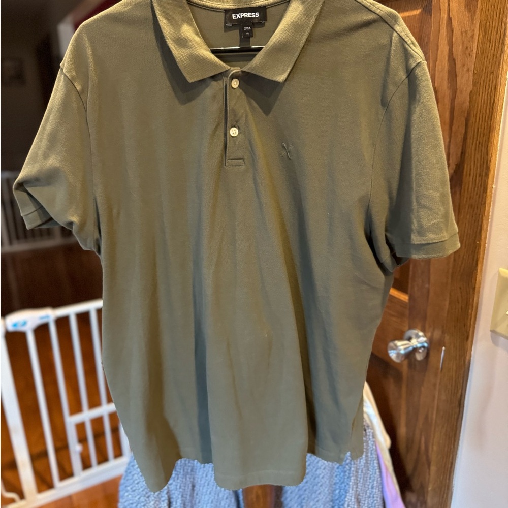 Express Men's Polo in Olive